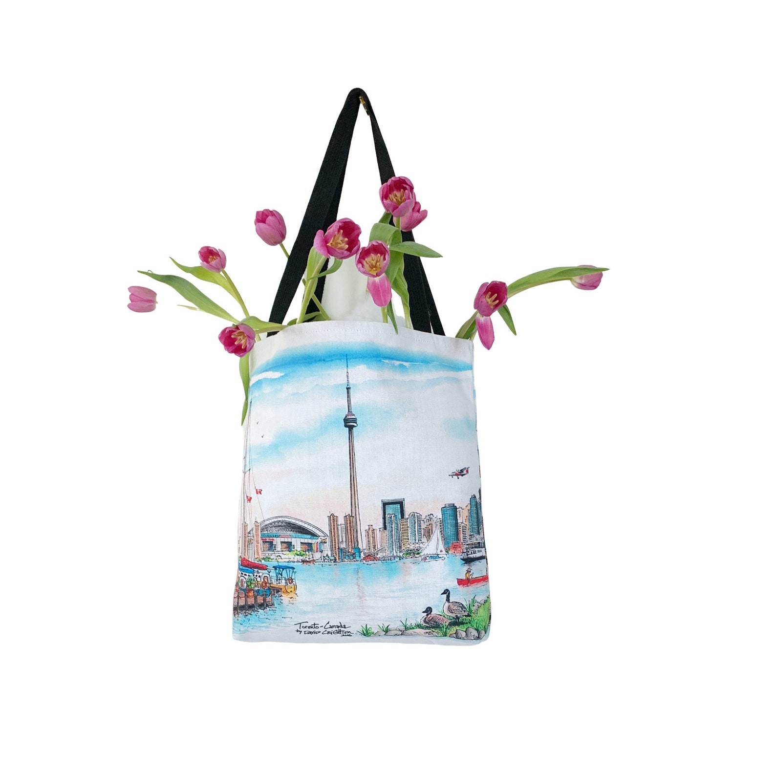 Toronto Skyline Tote Bag Birthday Gift Basket Etsy