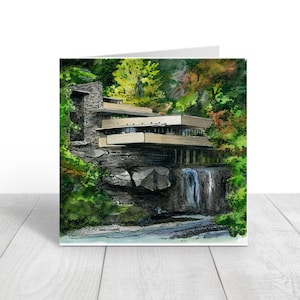Frank lllloyd Wright Grußkarten | Fallingwater Grußkarten