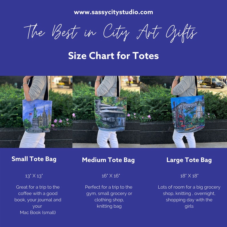 New York Art Canvas Tote Bag New York City Skyline Statue Etsy 日本