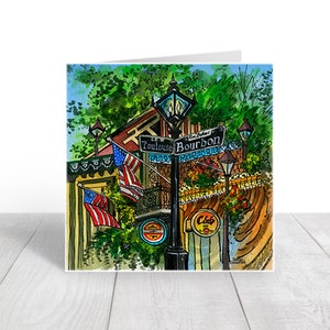 Notitiekaarten New Orleans | Mardi Gras-wenskaarten | Cadeaus voor beste vrienden Louisiana