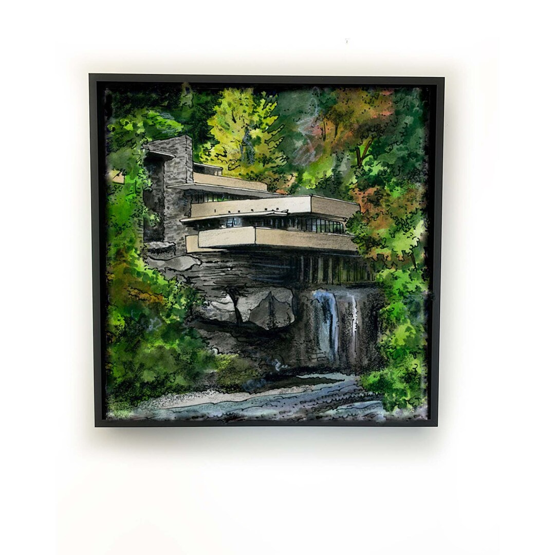 Fallingwater Canvas Print | Frank Lloyd Wright Architecture ...