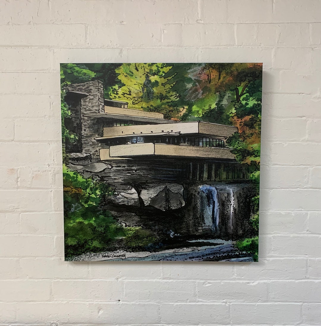 Fallingwater Canvas Print | Frank Lloyd Wright Architecture ...