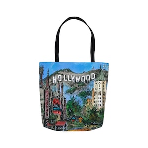 Hollywood Tote Bag, Vintage-inspired, Classic Movie Lover