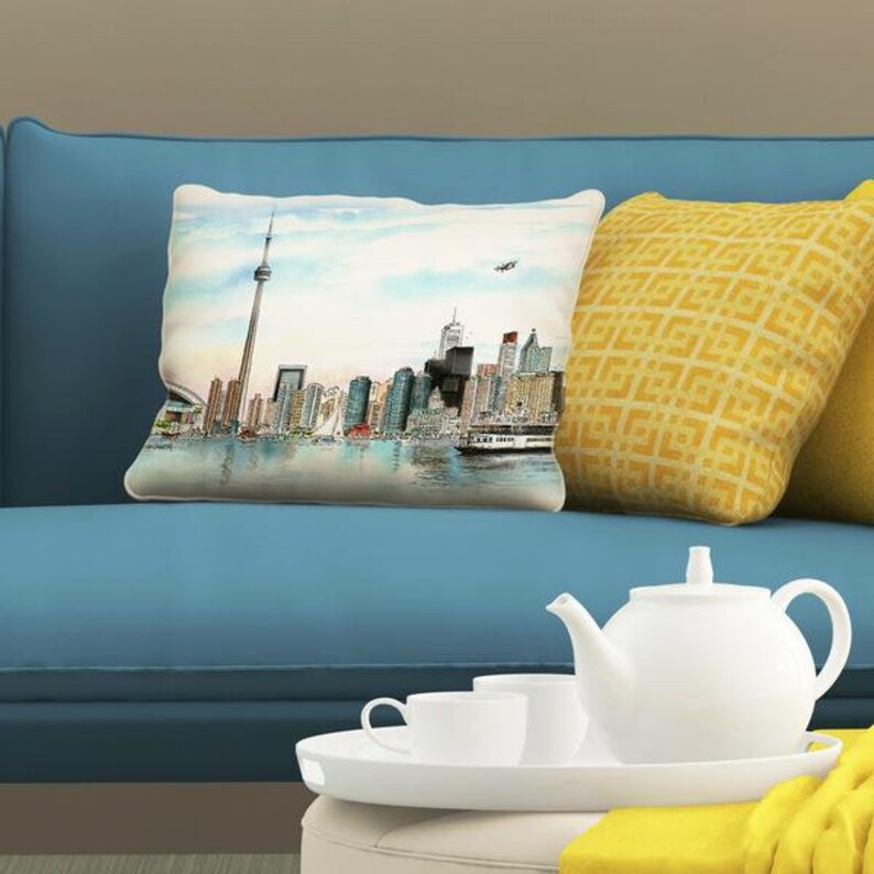 Toronto Throw Pillow Moving Away Gifts Toronto Skyline Etsy