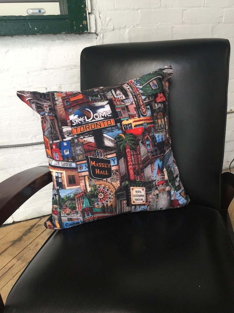Toronto City Art Pillow Toronto City Skyline Personalized Etsy