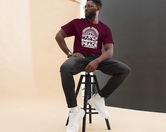 Overcome Differences Embrace Peace Men's Motivational T-Shirt by Together - 1 Love