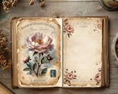 Junk Journal Pages, Antique French Ephemera, Vintage Shabby Chic, Scrapbook Pages, Junk Journal Printables, Digital Paper, Junk Journal Kit