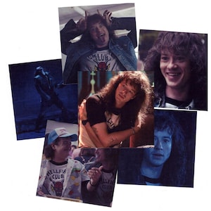 Eddie Munson STICKER SET Stranger | Things | 6PCS 3x3 or 8 PCS 2x2 | Square Borderless Photo Stickers