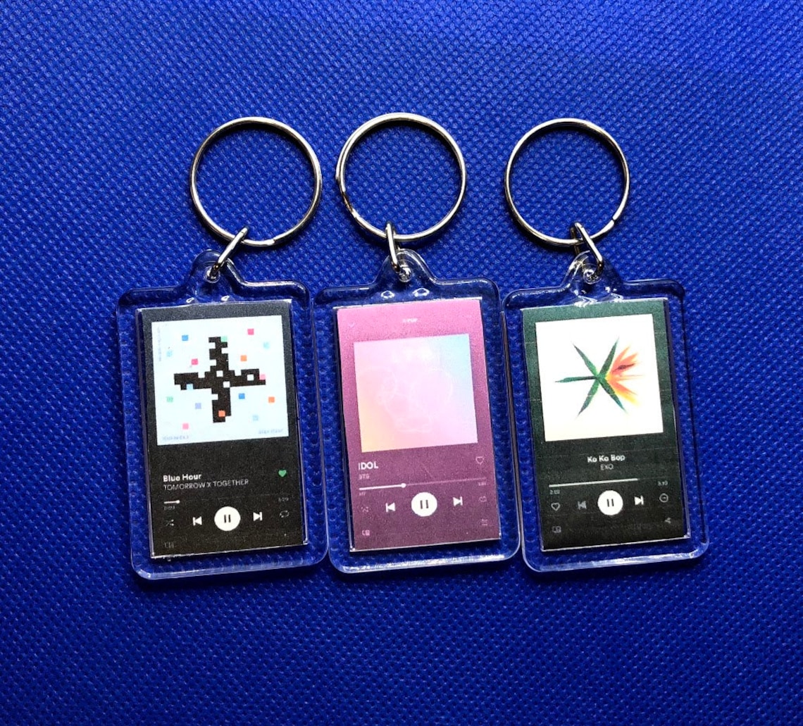 Spotify Song Plaque Keychain Customized Keychains SUPER Etsy