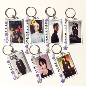 BTS Keychain GQ Magazine Cover Photo Kpop | V | Jimin | Jungkook | RM | J Hope | Suga | Jin | Yoongi | Namjoon | Taehyung | Army Key Chain
