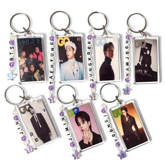 BTS Keychain GQ Magazine Cover Photo Kpop | V | Jimin | Jungkook