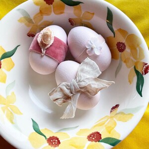 Three wooden Easter eggs/Easter Decor