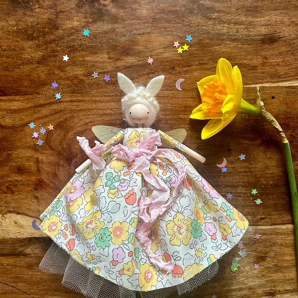 Easter Bunny Fairy/Handmade Vintage Fairy Doll