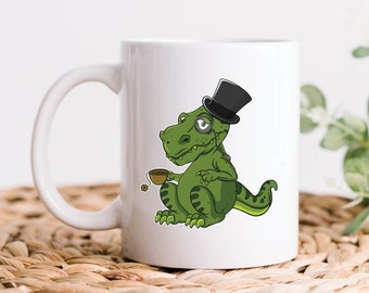 Tea Rex Mug Gift, Tea Gifts, Dinosaur Fancy Tea Rex Mug, Tea or Coffee Lover Gift