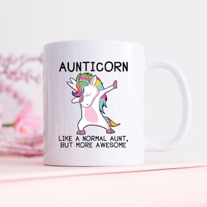 Aunticorn Unicorn Aunt Mug, Aunt Unicorn Mug, Aunt Gifts, Funny New Auntie Gift, Auntie Mugs, Aunt Birthday Gifts