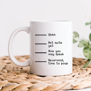 Time To Poop Coffee Mug, Coffee Gifts, Coffee Lover Gifts, Funny Caffeine Addict Gifts, Barista Birthday Gift