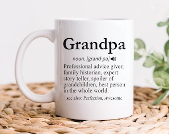 Grandpa Definition Coffee Mug, Grandpa Gift, Grandpa Mug, Funny Grandfather Birthday Gifts, Father's Day Gifts