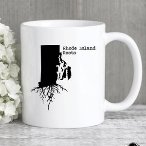 Rhode Island Roots Coffee Mug, Rhode Island Gifts, Rhode Island Mugs, State Map RI Gift