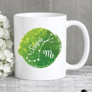 Scorpio Astrology Constellation Coffee Mug, Scorpio Gifts, Scorpio Mugs, Zodiac Horoscope Birthday Gift
