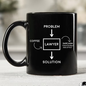 Lawyer Gifts, Law Student Gift, Lawyer Mugs, Lawyer Problem Sarcasm Solution Coffee Mug, Funny Law School Gift, Attorney Gifts, Attorney Mug