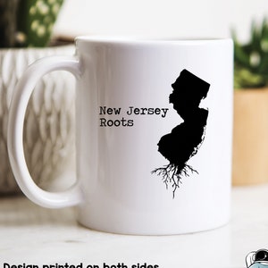 New Jersey Roots Coffee Mug, New Jersey Gifts, New Jersey Art, State Map NJ Gift, New Jersey Mug