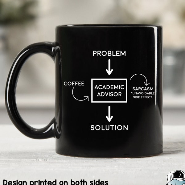 Academic Advisor Coffee Mug, Sarcastic Problem Solution Gift, Advisor Gift