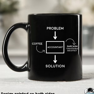 Accountant Mug, Accountant Gift, Accountant Coffee Mugs, Accounting Coffee Mug, Sarcastic Problem and Solution CPA Gift