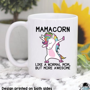 Mom Gifts, Mom Mugs, Mamacorn Unicorn Mom Coffee Mug, Funny Mother's Day or Birthday Gift image 1