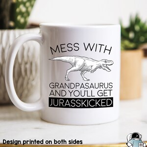 Grandpasaurus Jurasskicked Coffee Mug, Grandpa Mug, Grandpa Gift, Funny Grandpa Dinosaur Birthday Gift, Father&#39;s Day Gift