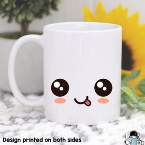 Kawaii Smile Face Coffee Mug, Smile Gifts, Smile Mug, Cute Happy and Friend Gift