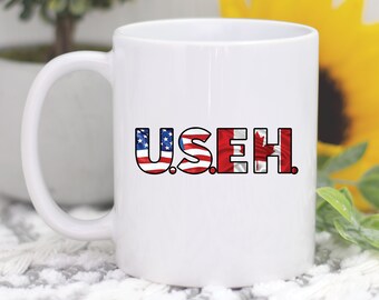 USEH American Canadian Coffee Mug, Canada Gifts, Canada Mugs, Canada and America Flag Gift, Canada Coffee Mugs