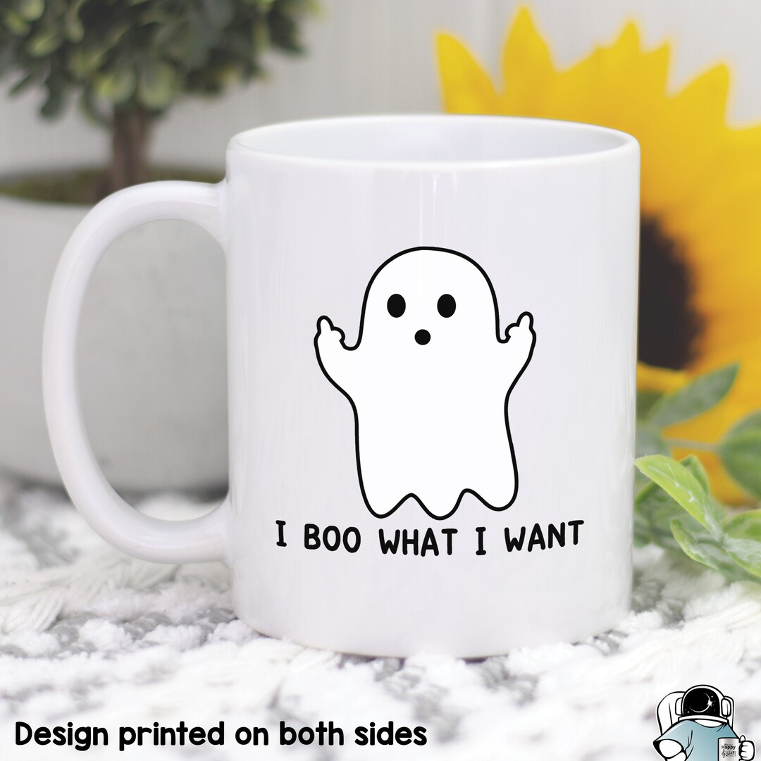 Boo What I Want Ghost Mug, Boo Mug, Ghost Gift, Autumn Gifts, Halloween ...