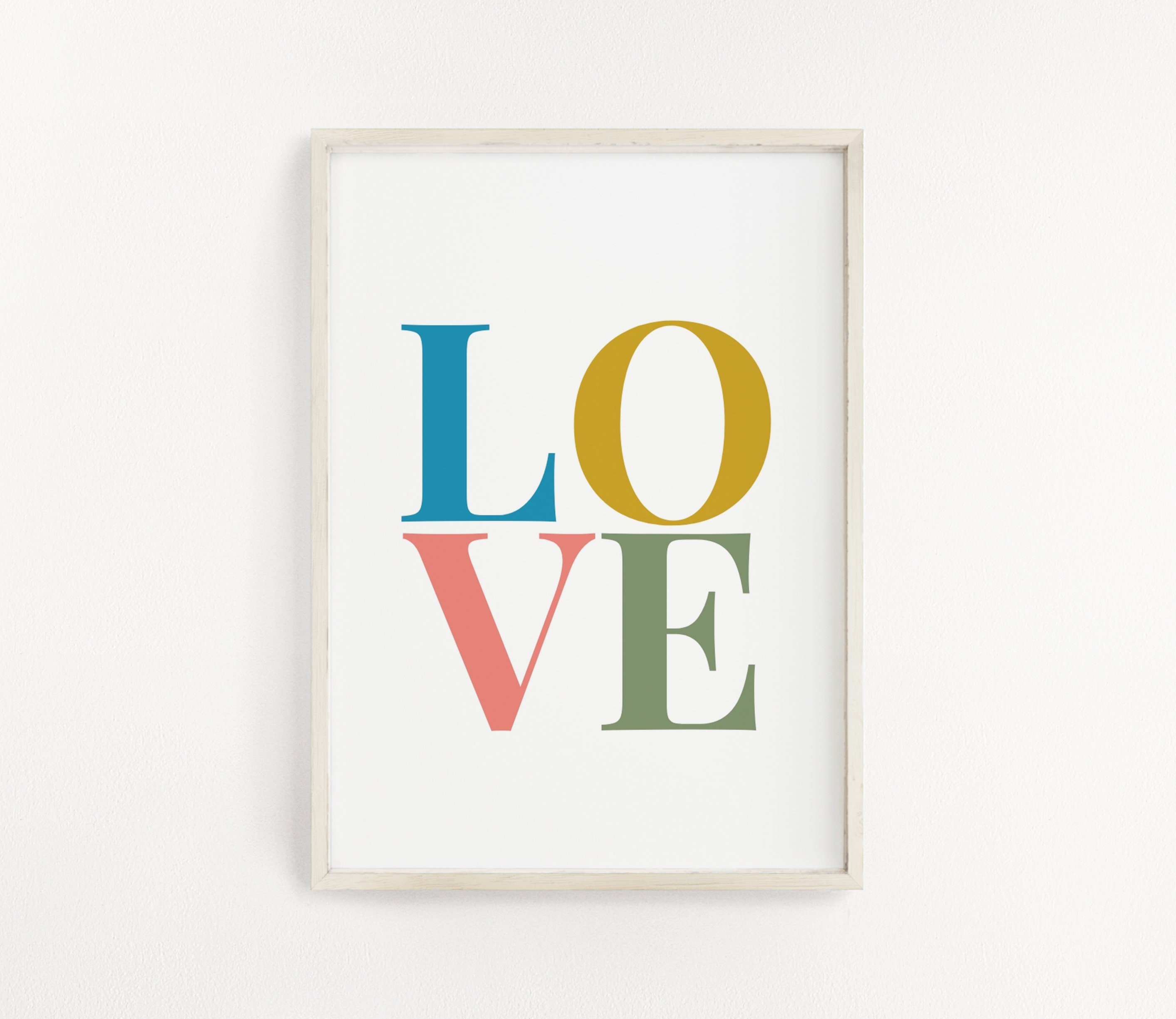 Love Print Love Poster Love Wall Art Modern Wall Decor | Etsy
