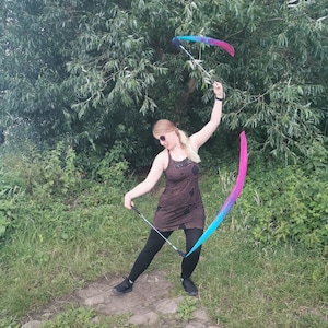 Poi met tweekleurige staart (volgens gewenste kleur)