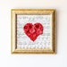 Notes Wall Hanging, Red Wall Decor, Heart Shaped Decor, Music Decor ...