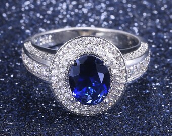 Blue safire ring Etsy