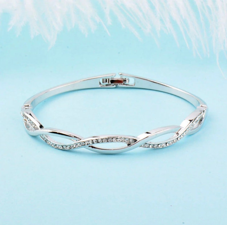 18k Gold Plated Charm Bracelet 925 Silver Cuff Bracelet Rose GoldSilverGold Hollow Bangle Womens Bracelet Jewellery