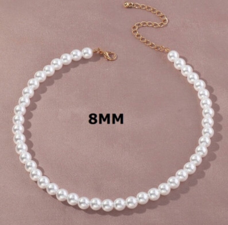 Gold Link Multi-Layering Chain Boho Statement Collar Pendant Necklace Set Women/'s Freshwater Pearl Choker Set CHOOSE YOUR WIDTH