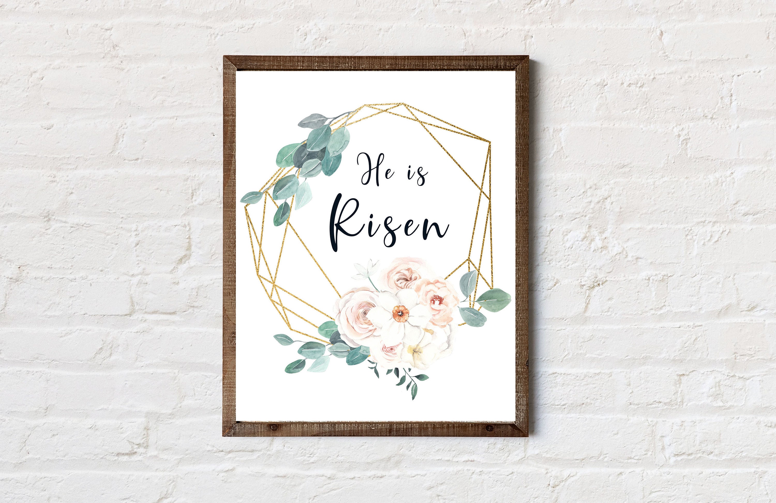 Digital Prints Art & Collectibles He is Risen wall art decor Poster Art ...