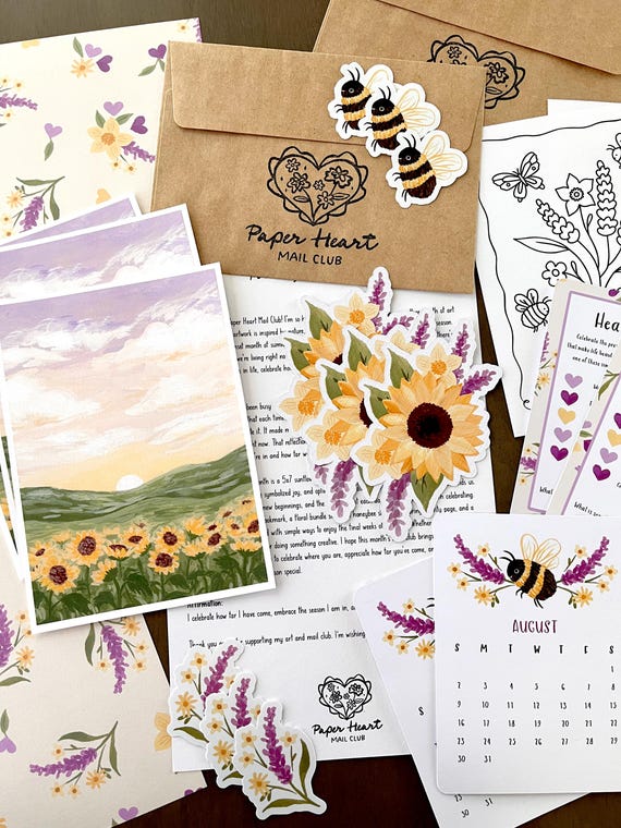 Snail Mail Print Club –   Monthly Art Print, Postcard, Sticker & Letter | Paper Heart Mail Club