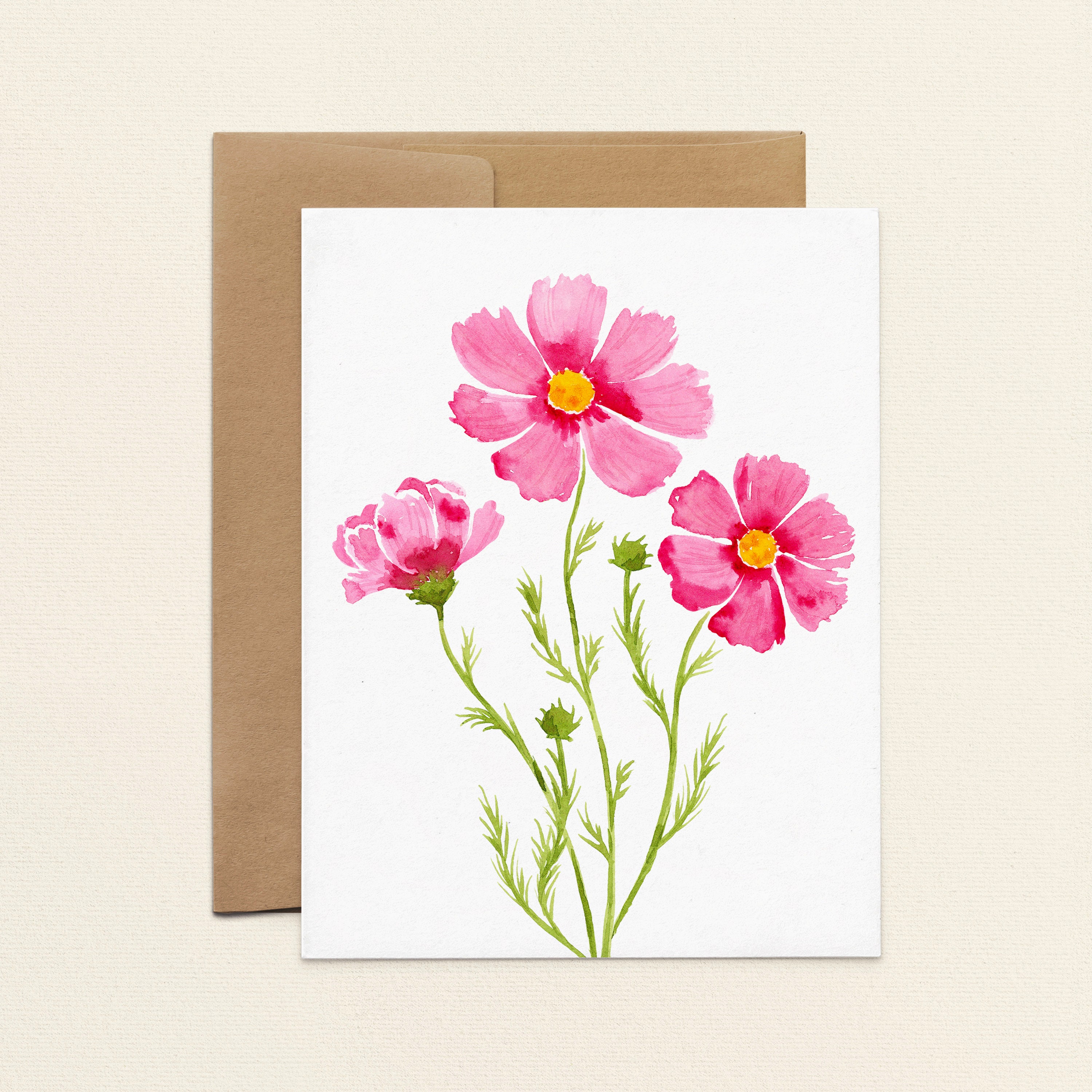 Flower Greeting Cards, Handmade Card Set, Floral Blank Note Cards With ...