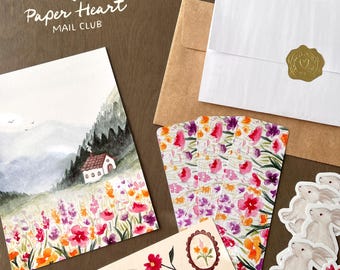 Snail Mail Print Club – Edizione di maggio: stampe artistiche, cartoline, adesivi e lettere / Paper Heart Mail Club