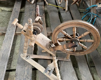 Antique Spinning Wheel Etsy