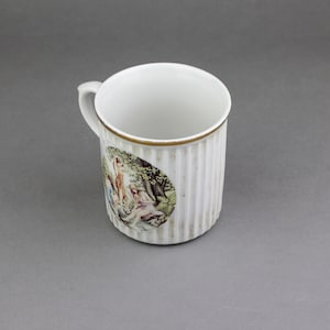 Real rare and vintage white Porcelain cup from Czech town of Dubi