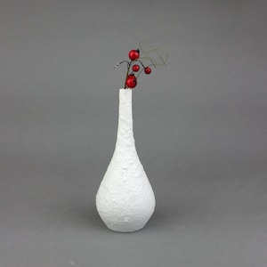 White Bavarian porcelain vase for flowers made in 20th century Edelstein pocelain, Germany