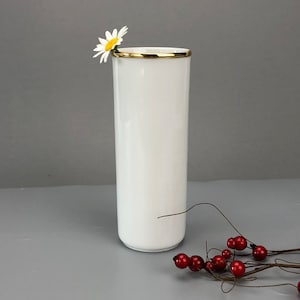 Winterling Bavaria Cylinder White decor flower vase bone china porcelain from 20th century Germany