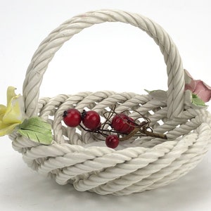 European vintage basket dessert storage