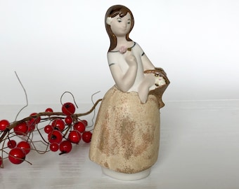 Handgemachte Vintage Porzellan-Mädchenfigur von REX Valentina, Espacian Porzellan