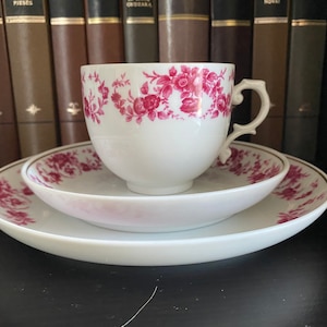 Vintage porcelain cup and plate