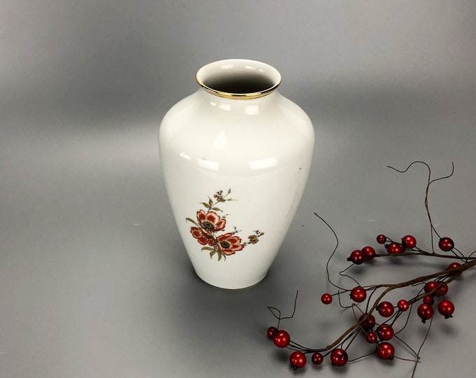 German Kaiser Flower Porcelain Vase Made in 20th Century Etsy